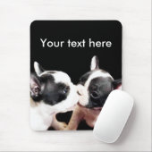 Franse snuitpups mousepad muismat (Met muis)