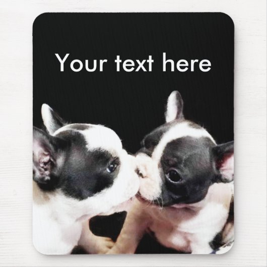 Franse snuitpups mousepad muismat (Voorkant)