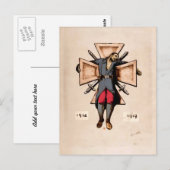  Franse soldaat anti-oorlog afbeelding briefkaarte Briefkaart (Voorkant / Achterkant)