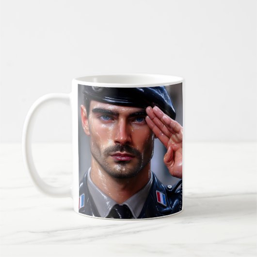 Franse soldaat eer koffiemok (Links)