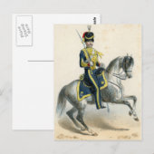Franse soldaten van de 19e eeuw briefkaart (Voorkant / Achterkant)