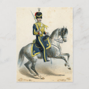 Franse soldaten van de 19e eeuw briefkaart