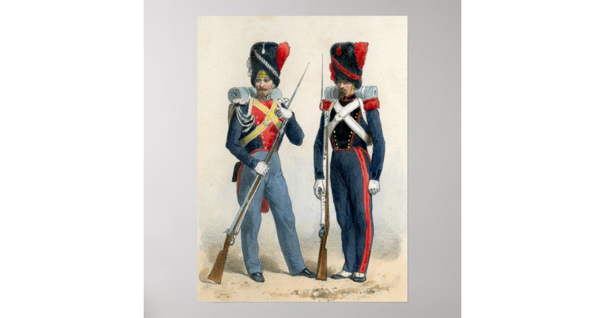 franse-soldaten-van-de-19e-eeuw-poster-zazzle-nl