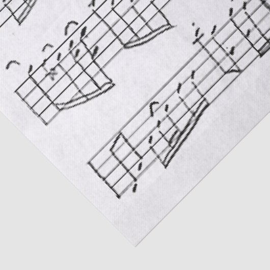 Franse Song Bladmuziek Decoupage Tissuepapier (Detail)