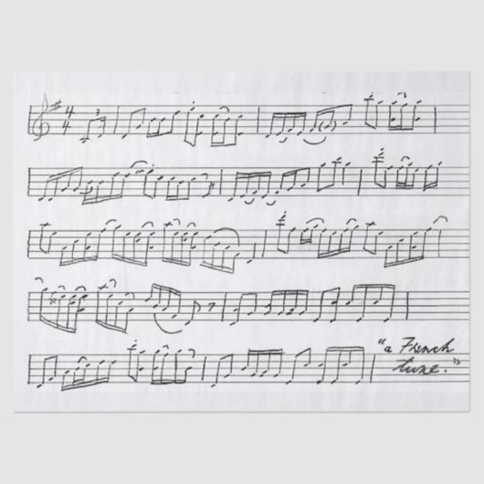  Franse Song Bladmuziek Decoupage Tissuepapier (Voorkant)