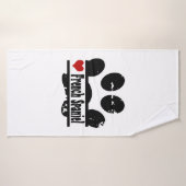 Franse Spaniel Hond Poot Print Badhanddoek (Badhanddoek)