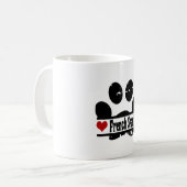 Franse Spaniel Hond Poot Print Koffiemok (Voorkant links)