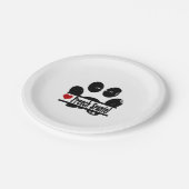 Franse Spaniel Hond Poot Print Papieren Bordje (Gekanteld)