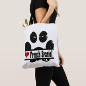 Franse Spaniel Hond Poot Print Tote Bag (Dichtbij)