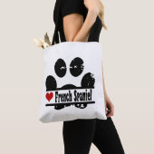 Franse Spaniel Hond Poot Print Tote Bag (Dichtbij)