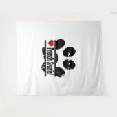 Franse Spaniel Hond Poot Print Wandkleed (Voorkant (horizontaal))