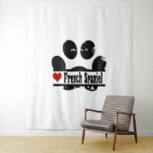 Franse Spaniel Hond Poot Print Wandkleed (In situ)