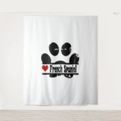Franse Spaniel Hond Poot Print Wandkleed (Voorkant)
