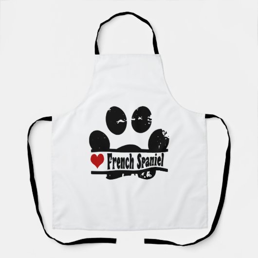 Franse Spaniel Hondenpootafdruk Schort (Voorkant)