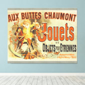 Franse Speelgoed Joets Vrienden Vintage Poster Canvas Afdruk (Insitu (Houten vloer))