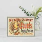 Franse Speelgoed Joets Vrienden Vintage Poster Kaart (Staand voorkant)