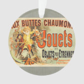 Franse Speelgoed Joets Vrienden Vintage Poster Ornament (voorkant)