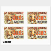 Franse Speelgoed Joets Vrienden Vintage Poster Rechthoekige Sticker (Vel)