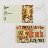 Franse Speelgoed Joets Vrienden Vintage Poster Visitekaartje (Voorkant / Achterkant)