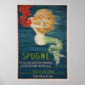  Franse Sponge Advertisement Mermaid Poster (Voorkant)