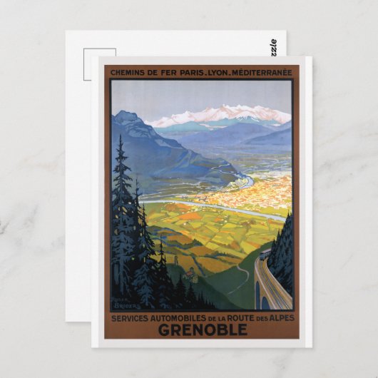 Franse spoorweg Alps Travel Briefkaart (Voorkant / Achterkant)