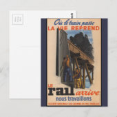  Franse Spoorweg Reizen Europa Briefkaart (Voorkant / Achterkant)