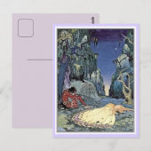 Franse sprookjes: Violette en Ourson slapen Briefkaart (Voorkant / Achterkant)