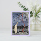 Franse sprookjes: Violette en Ourson slapen Briefkaart (Staand voorkant)