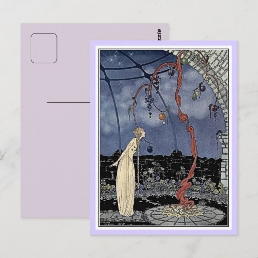 Franse sprookjes: Violette en Ourson slapen Briefkaart (Voorkant / Achterkant)