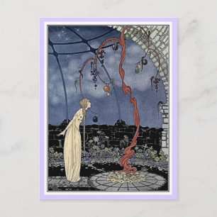 Franse sprookjes: Violette en Ourson slapen Briefkaart