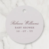 Franse Stack van Macarons in krans bedankt Bedankjes Labels (Achterkant)