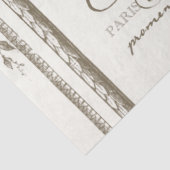 Franse stad Names Floral Roos Border  Craft Tissuepapier (Detail)