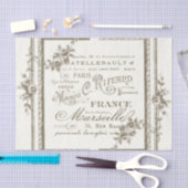 Franse stad Names Floral Roos Border  Tissuepapier (Craft)