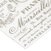 Franse Stad Names Paris Sepia Korte Tafelloper (Hoek)