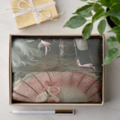  Franse standaard poedel roze decoupage Tissuepapier (Geschenk)