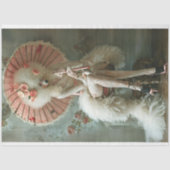  Franse standaard poedel roze decoupage Tissuepapier (Voorkant)