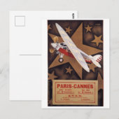 Franse STAR Airlines Reisposter jaren 1930 Briefkaart (Voorkant / Achterkant)