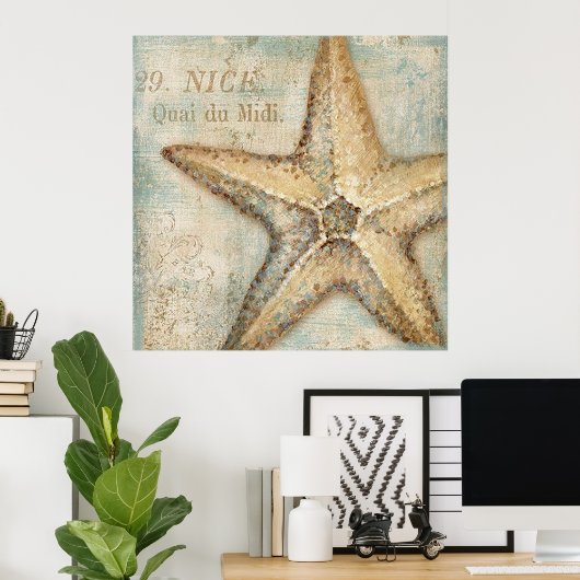  Franse Starfish Art Poster (Thuiskantoor)