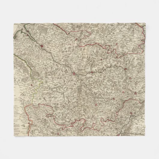 Franse stedelijke gebieden 2 fleece deken (Voorkant (Horizontaal))