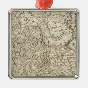 Franse stedelijke gebieden 3 metalen ornament
