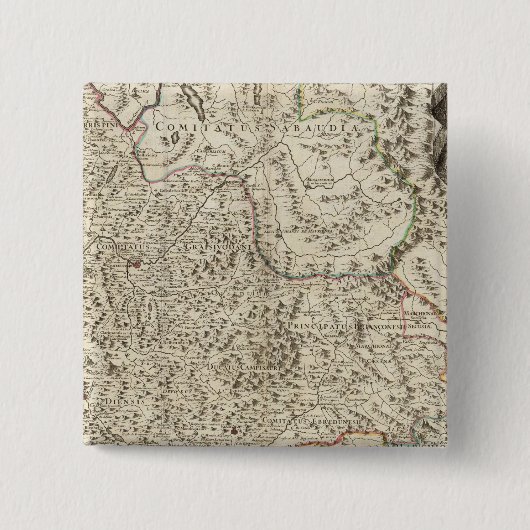 Franse stedelijke gebieden 3 vierkante button 5,1 cm (Voorkant)