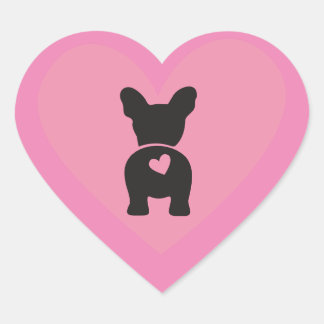 Franse Stickers met bulledog, cadeaulabels met har