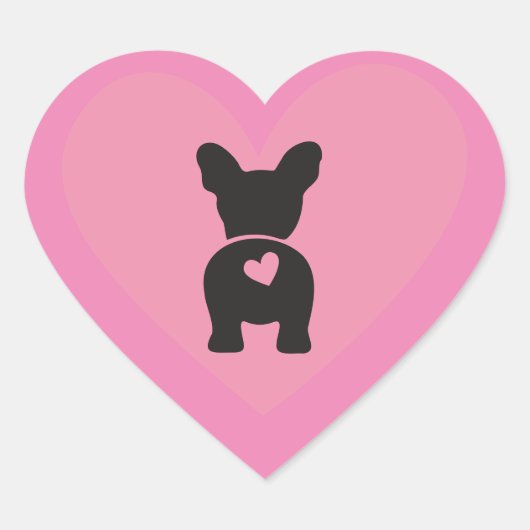 Franse Stickers met bulledog, cadeaulabels met har (Voorkant)