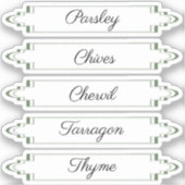 Franse Stickers op het etiket van Herb Fines Herbe (Voorkant)