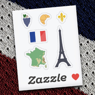 Franse Stickers set