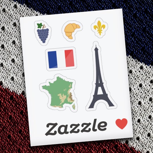 Franse Stickers set