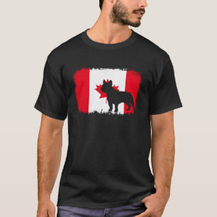 Franse stier hond Canada Canadese vlag franchies b T-shirt