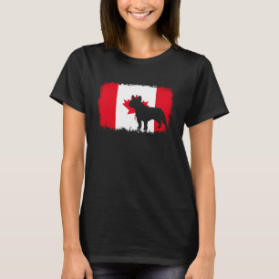Franse stier hond Canada Canadese vlag franchies b T-shirt