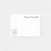 Franse stier hond zwart & wit franchise post-it® notes (Voorkant)