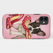 Franse stierenhond en polka-stift Case-Mate iPhone case (Achterkant (horizontaal))